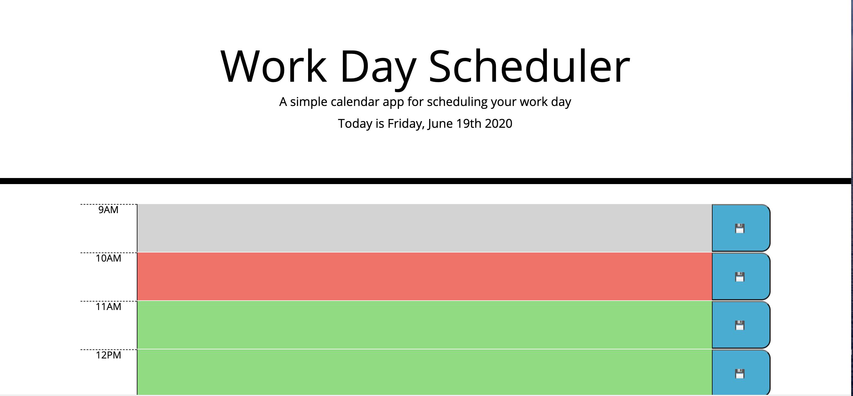 day planner screen shot